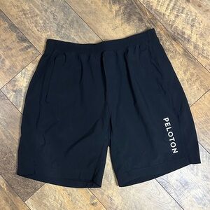 PELOTON Men's Black Unlined 9” Training Shorts, Size L, EUC